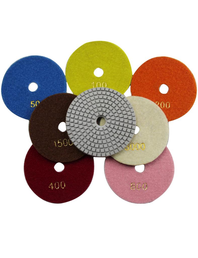 Konfor 8cm Diamond Polishing Pad, Stone Polishing Pad Disc for Marble and Granite, Wet Polishing