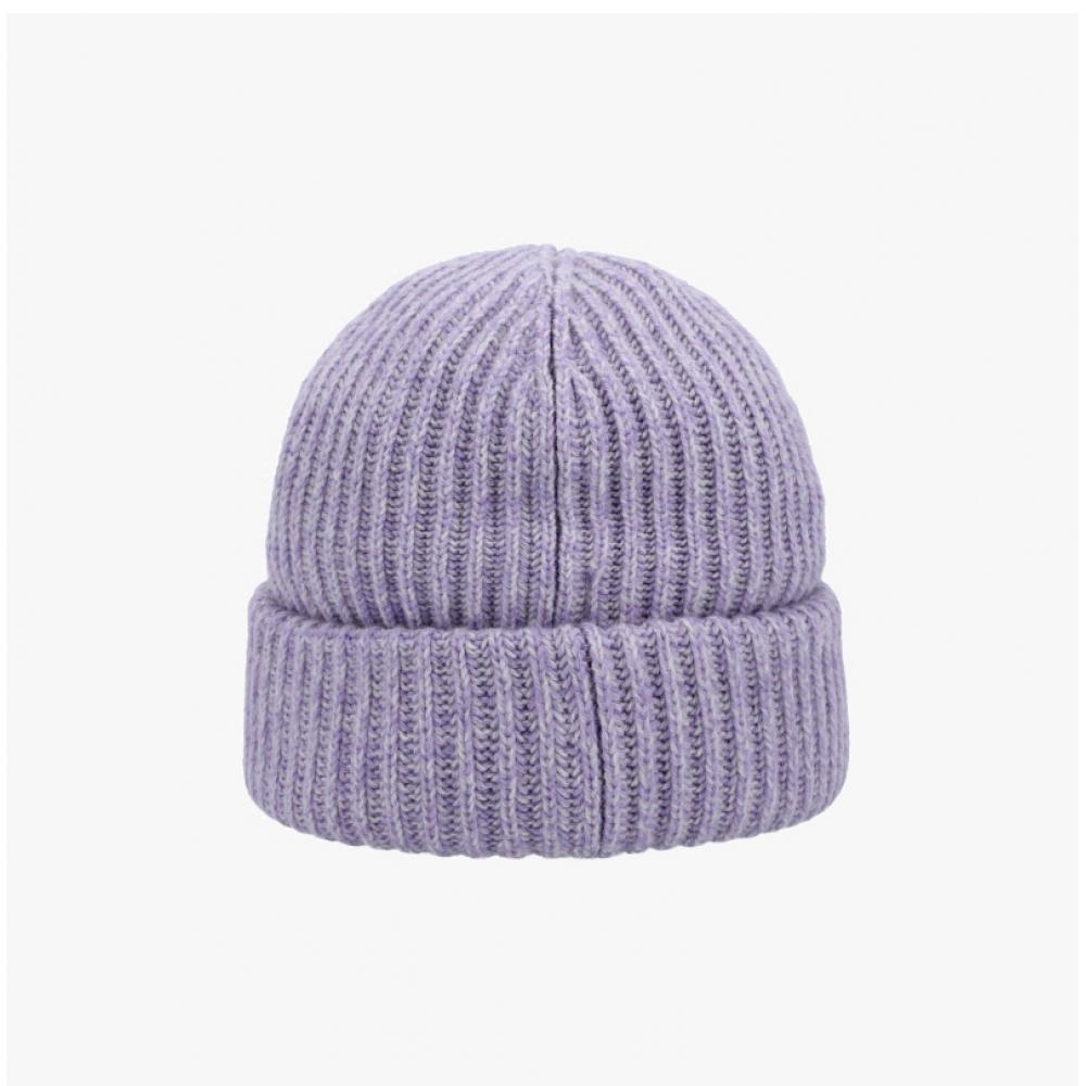 Ganni A6439 233 Logo Patch Structured Beanie