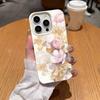 European Flower Pattern Phone Case For Iphone 17 16 Plus 13 Pro Max 11 15 12 14 17E 16E Transparent Full Camera Protection Cover