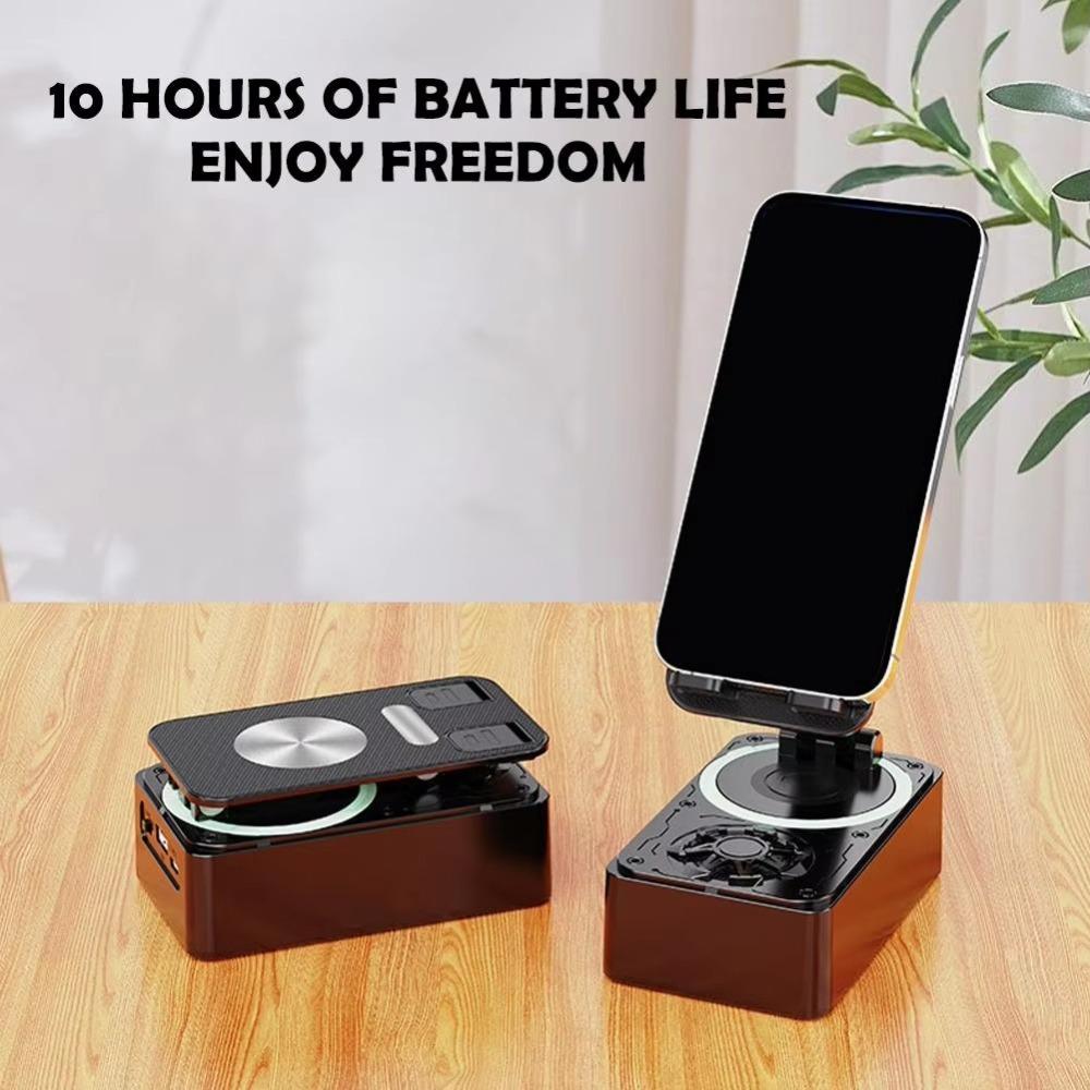 Foldable Phone Stand with Speaker HD Sound Power Banks Bracket Hot Bluetooth Audio Phone Holder