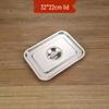 304 stainless steel large deep rectangular pan with lid