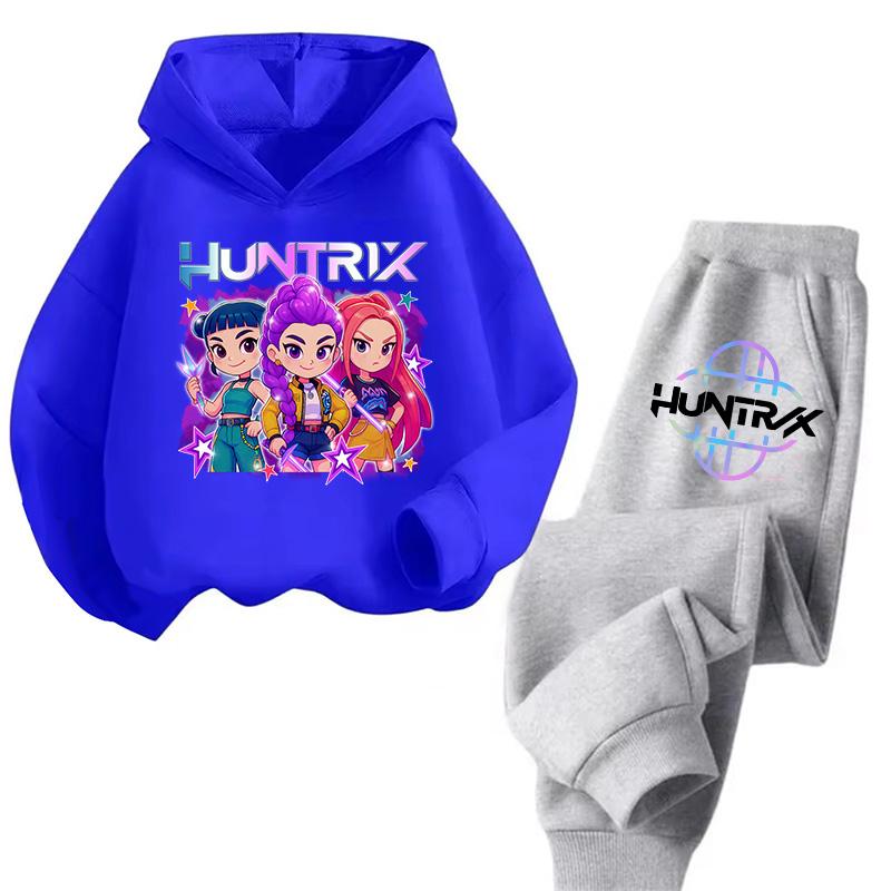 Children's Hoodie Movie Korean Style Sets Children Hoodies Kpop Demon Hunters Pullover Sweatshirt Trucksuit Cartoon Clothes
