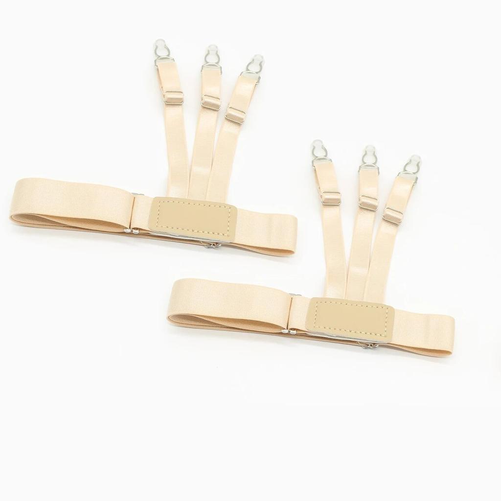 1Pair, Men, Lady, Elastic Shirt Garter, Uniform Stays Holders, Non-Slip Locking Clamp,Shirt Stays Belt