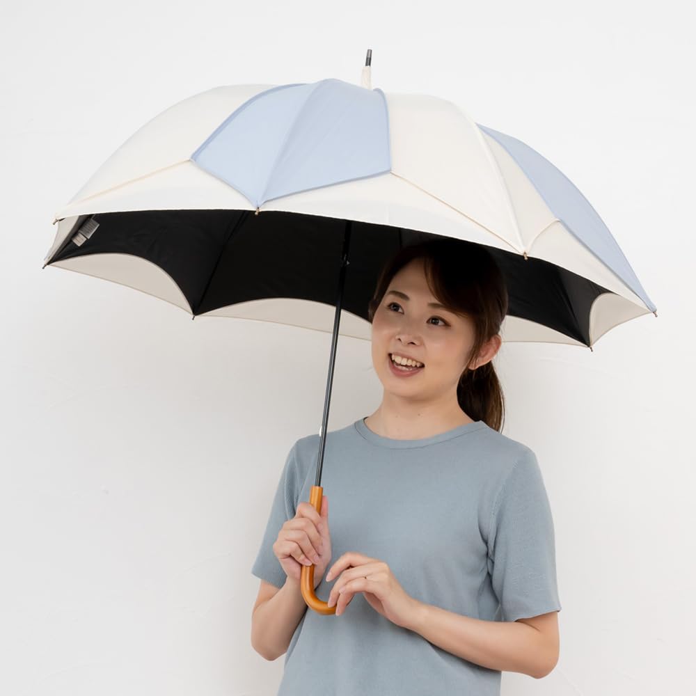 light heat heat special recommended tricolor long parasol blue x [Chinoiserie Modern] Parasol, first-class blocking, dissipation, shielding,