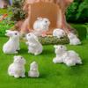 Cute Cartoon Rabbit Resin Ornaments Home Decoration Kawaii Animal Bunny Room Desk Decoration Miniature Figurine Gift Crafts