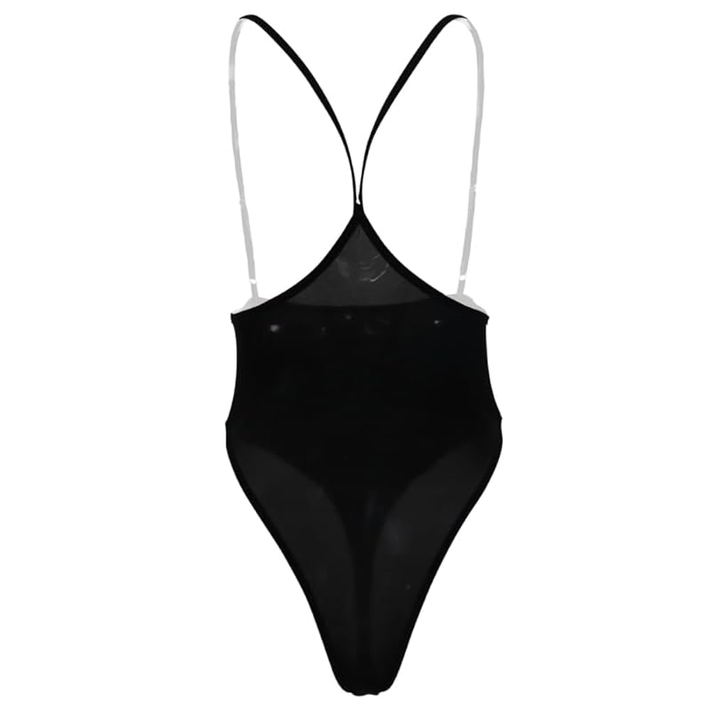 

[Black Omen] open cup cosplay cupless swimsuit Leotard (6565-black, free size) bs508-f-6565-bk