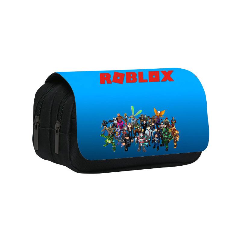 Roblox Muster Doppelschicht Flip Cover Schüler Schreibwaren Aufbewahrung Federmäppchen Für Kinder Und Jugendliche