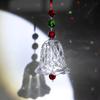 Red Transparent Crystal Wind Chime Window Hanging Decorations Bell Glass Pendant Holiday Christmas Tree Decorations Gifts