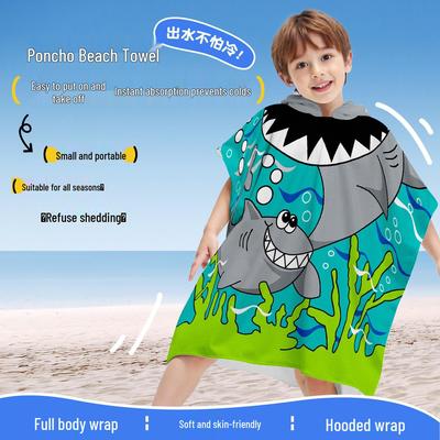 Cape Serviette de Bain à Porter à Séchage Rapide pour Enfants pour la Natation