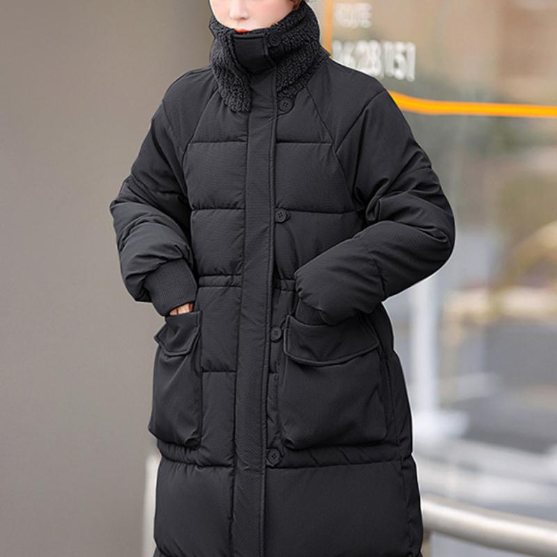 Parkas de iarnă pentru femei Stil nou Coreean Îngroșat Palton din bumbac Lung Casual Pufos Pardesiu Student Îmbrăcăminte exterioară rezistentă la vânt