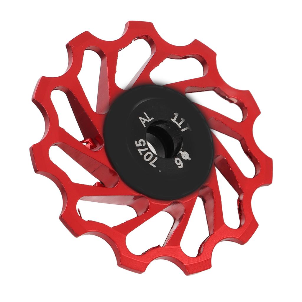 Mountainbike Schaltwerk Rädchen 11T Metall Keramik Hinterrad Führungsrolle Fahrradzubehör Rot