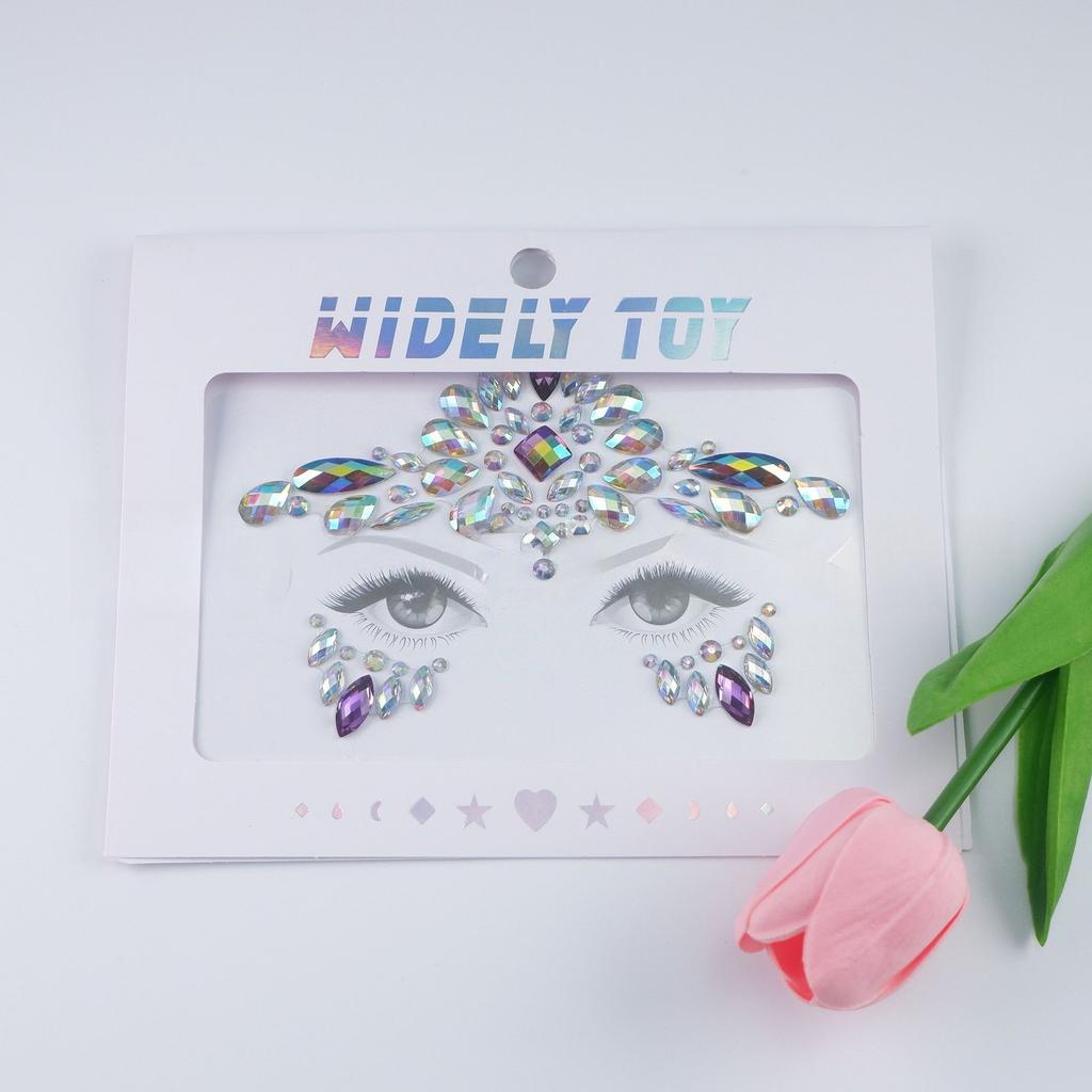 Crystal Tattoo Sticker Glitter Eyeliner Eyebrow Makeup Face Eyes Diamond Temporary Tattoo Rock Rhinestone 3D Eyeliner Stickers