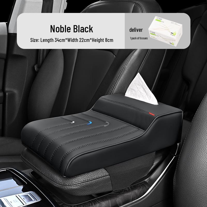 Universell bilarmstödspdyna av minnesskum med hållare för papperslåda