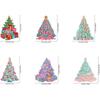 6Pcs Acrylic Christmas Diamond Art Fridge Magnet Diamond Art Magnets Decals Diamond Painting Fridge Magnet for Car Mailbox Decor