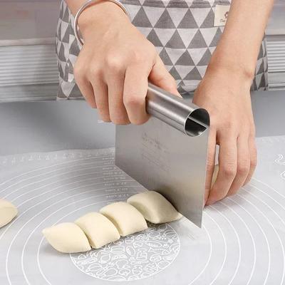 Balança de Aço Inoxidável Raspador de Bolo DIY Espátulas para Massa Confeitaria Alisador de Bordas de Buttercream Ferramentas de Decoração de Bolo Acessórios de Confeitaria
