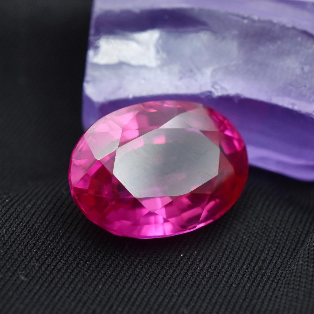 Natural Pink Ruby Loose Gemstone Oval Shape 22.00 Ct for Jewelry Making and Gem Collections