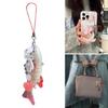 Realistic Fish Star Bowknot Pendant Keychain Lightweight Phone Lanyard Mobile Strap Accessory Plastic Keychain Jewelry