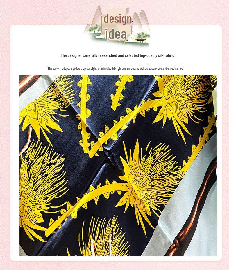 2024 New Style Large Square Scarf: 110 Mulberry Silk with Hand-Rolled Edges