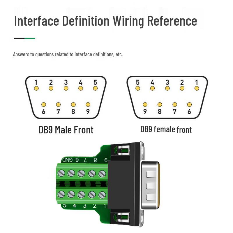 DB9 Solderless RS232/485/422 Female Connector