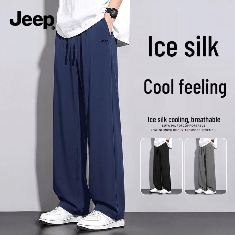 JEEP Men's Ice Silk Quick-Dry Straight-Leg Sports Pants