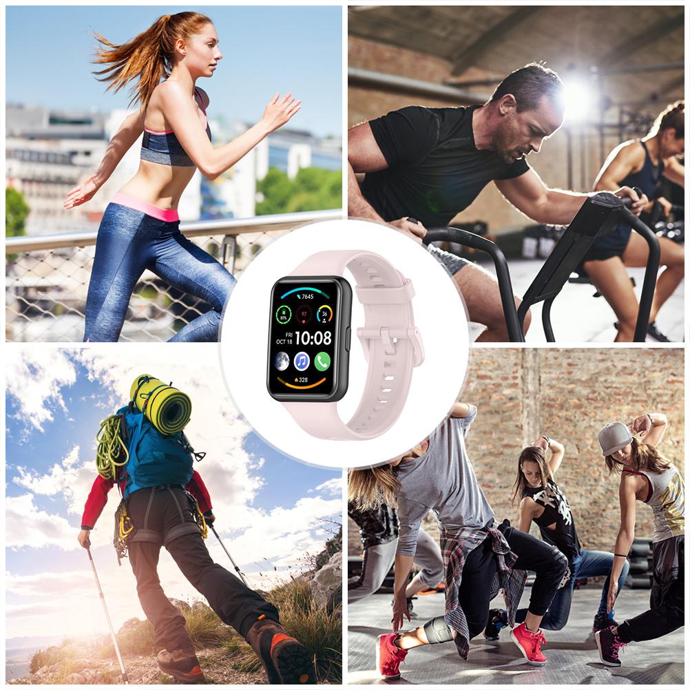 Smart Watch Replacement Bands Smart Watch Soft Silicone Strap for FIT2 Pink