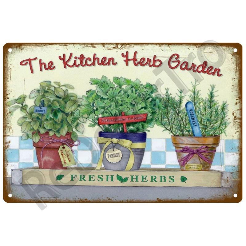 Retro Tin Sign Poster Garden Vintage Wall Poster Metal Sign Decorative Wall Plate Flower Plaque Metal Vintage Decor Accessories