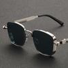 Vintage Punk-Inspired Square Metal Frame Glasses Retro Style, Full Rim, Decorative Eyewear for Men & Women Casual Fashion Glasses