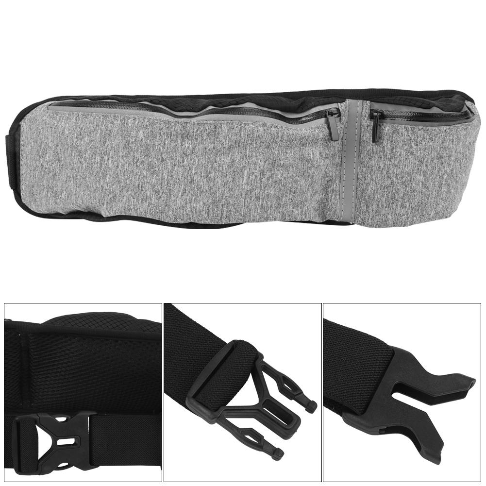 Sports Waist Bag Multifunction Outdoor Waterproof Largecapacity Belt Bag Running(Black Size)