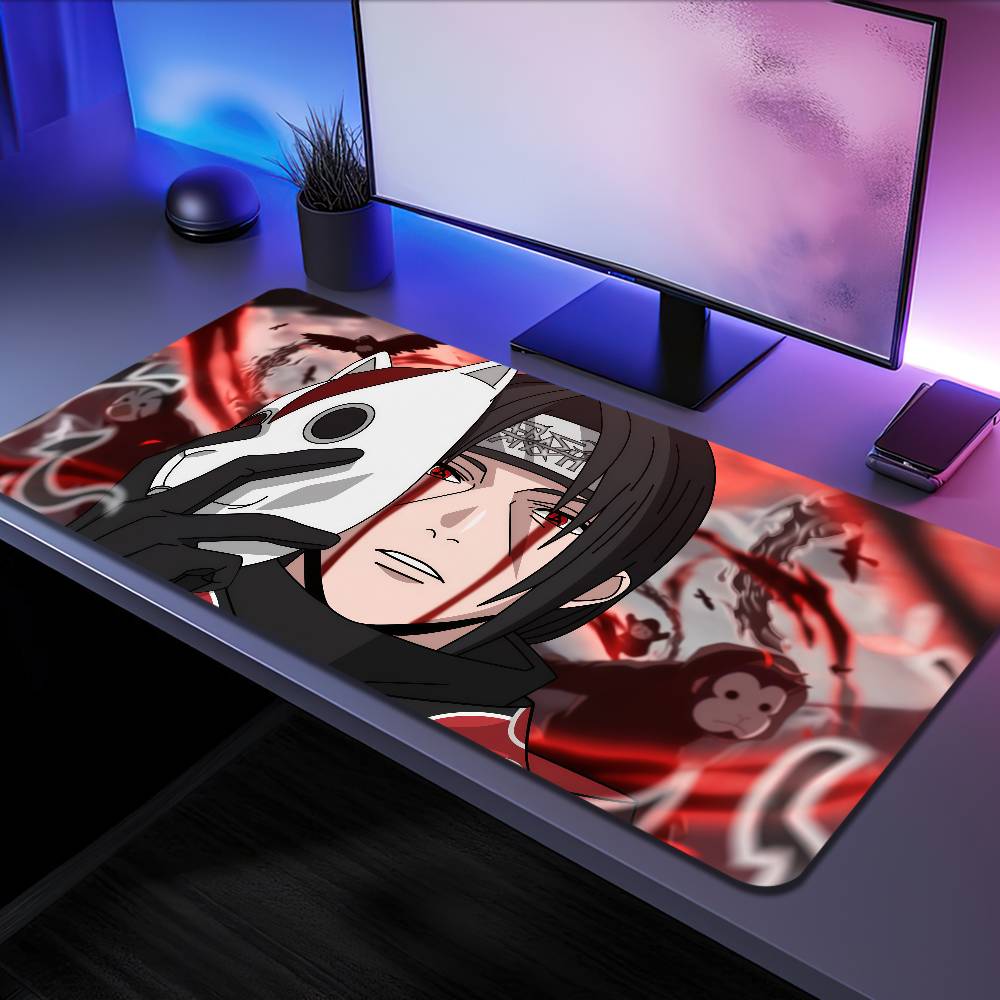 

Anime NARUTO Uchiha Itachi Mousepad Large Desk Mat Keyboard Ergonomic Office Rubber PC Non-slip Anti-fray Home Custom Game 30x60x0.2cm