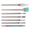 7pcs Ceramic Nail Drill Bit Rotatable Polishing Shaping Portable Cuticle Remover Bits for Nail Salon Home