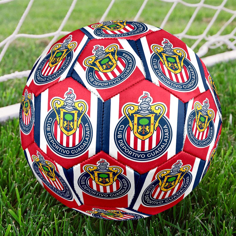 Club Deportivo Guadalajara Print Size 5 Soccer Ball, Standard Match Football for Sports Game and Team Practice, Ideal Gift for Soccer Fans