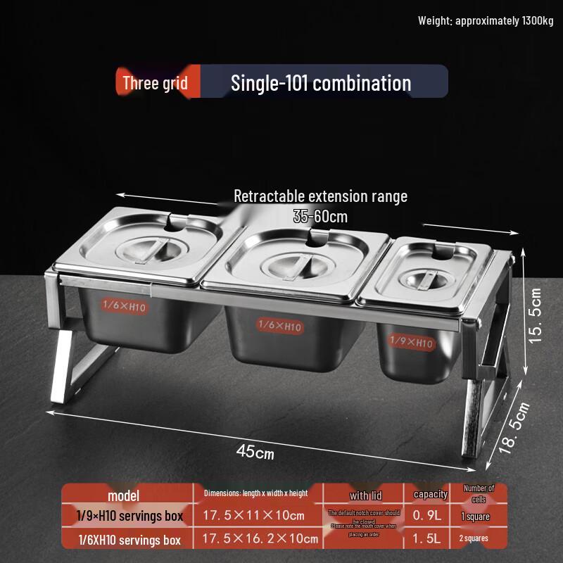 Jingbaodi Stainless Steel Divided Food Pan