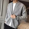 European Plus Size Men's Slim Fit Knit Cardigan - Warm Business Sweater Jacket