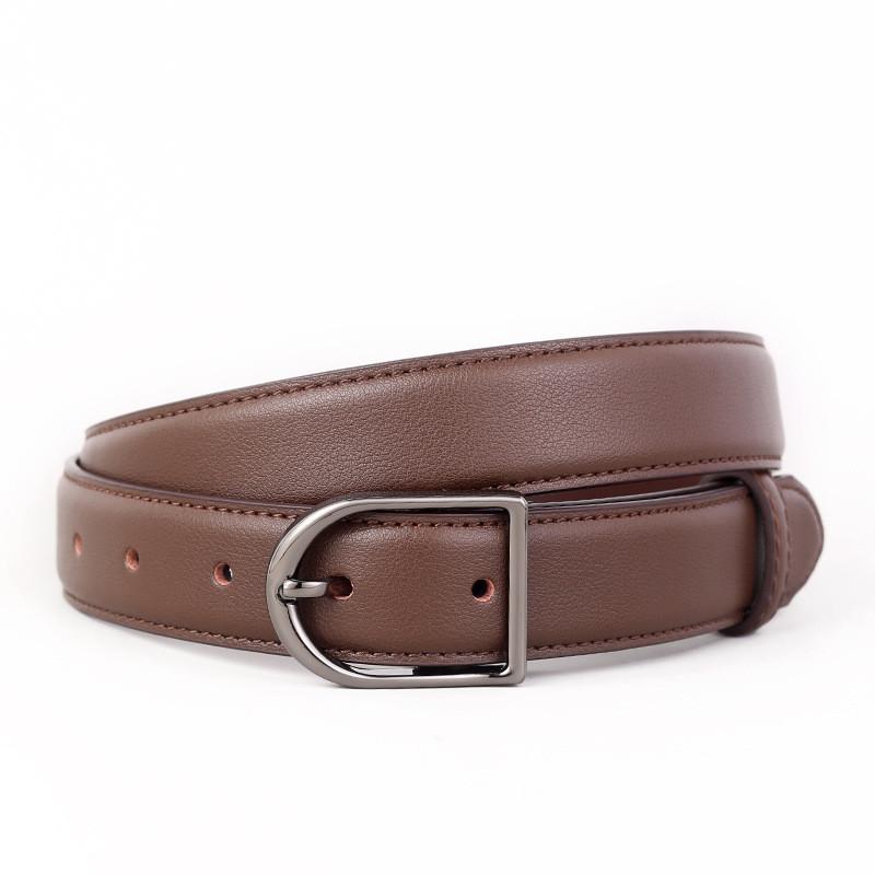 Genuine Leather Womens Belt With Metal Pin Buckle For Casual Or Office Wear