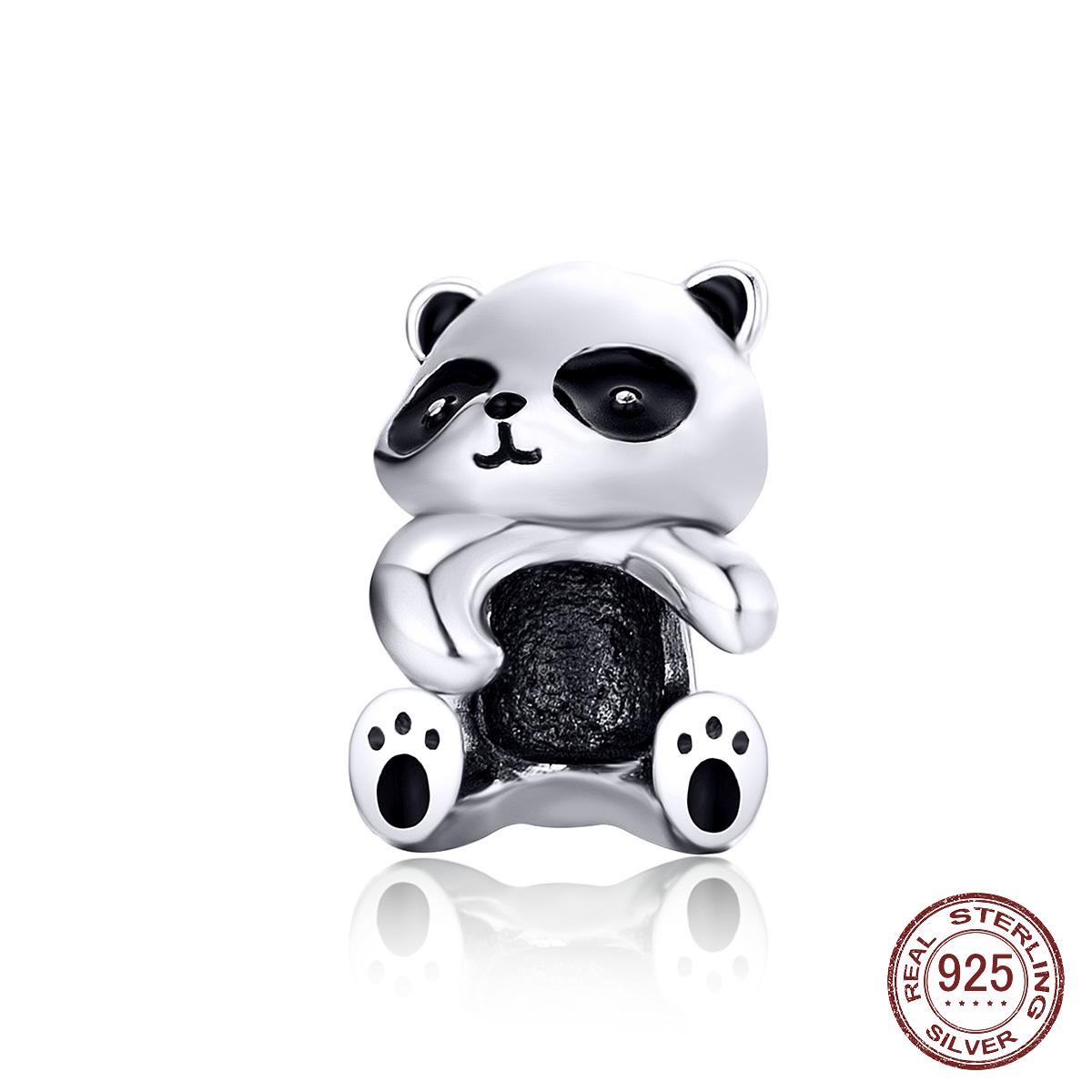 

925 Стерлинг Серебряная панда Hug Металлические бусы для женщин ювелирные изделия Решении животных прелести подходят для серебряного браслета