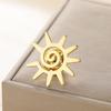 Lucktune Fashion Sun Moon Star Symbol Brooch Stainless Steel Metal Laple Pins For Men Women's Shirt Badges Brooch Lucky Jewelry