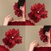 Red Chinese Style Hair Clip Butterfly Flower Hairpin Elegant Hanfu Hair Accessories  Wedding Party