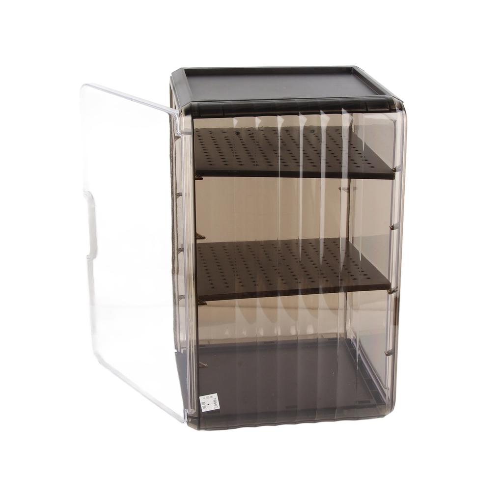 Cup Storage Rack Dustproof Stackable Plastic Clear Cup Organizer Box for Cabinet Desktop Large