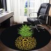 1pc Pineapple Sunflowers Office Round Area Rug, Indoor Mat Suitable ForOffice, Under Office Chairs Bedroom Living Room Home Decor T167