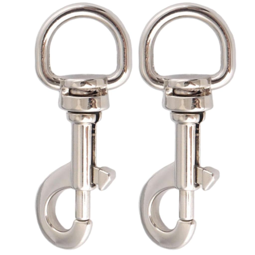 Dog Lead Hook Hardware Collar Buckle Harness Hook Pet Accessories Leash Hook Set of 2 Inner Diameter Silver [Chandini] 14.5mm