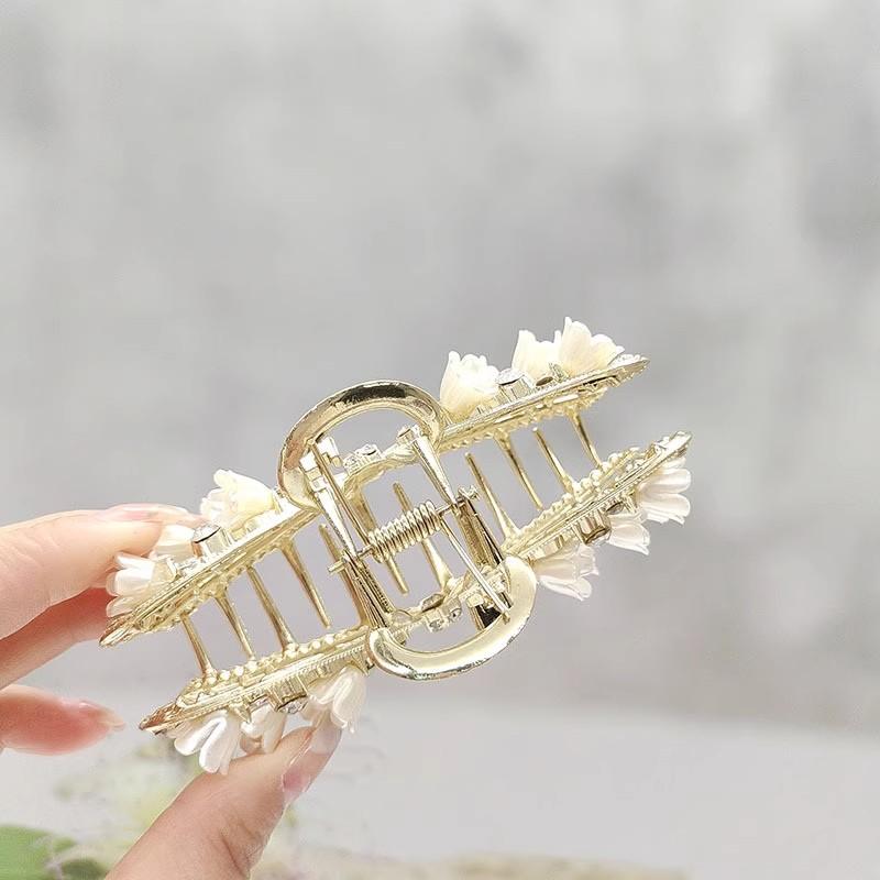 1 Pcs Fashion Linglan Flower Full Diamond Hollow Bow Hair Claws For Women Girls Party Hair Accessories