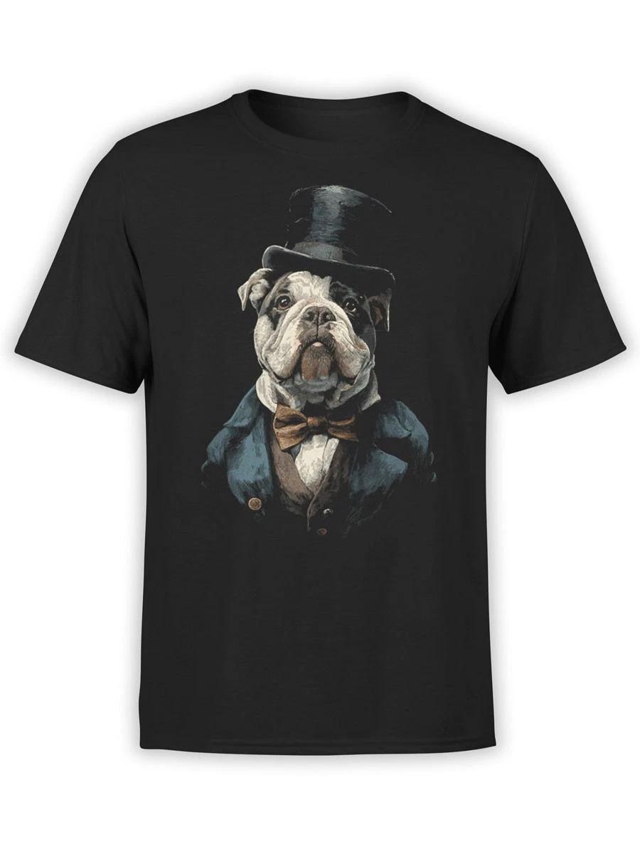 FANTUCCI Sir Barksworth T-Shirt | Dapper Bulldog Tee for Vintage Style | Unisex 3XL