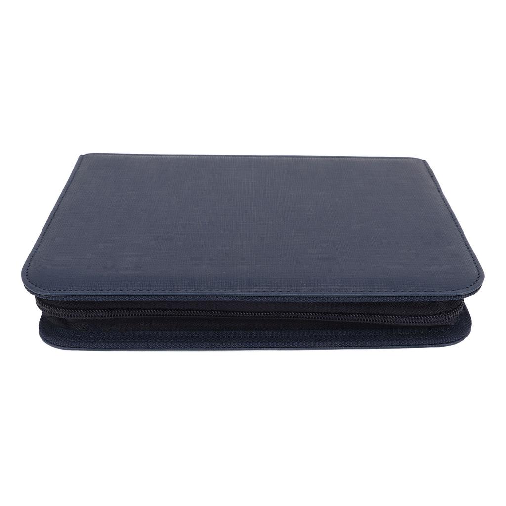 Sammelkartenordner 4 Fächer Fassungsvermögen bis zu 160 Karten PU-Leder Netztyp Aufbewahrungsbuch für Fotokarten Blau