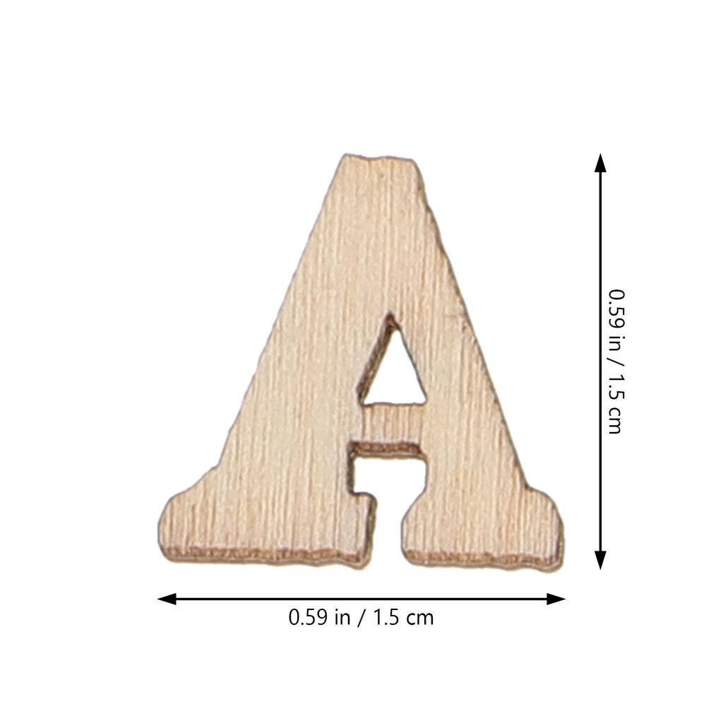 100pcs DIY Doodle Educational Toy Small Natural Wooden Slice Scrapbooking Embellishments DIY Craft Decor (English Letters ) boda