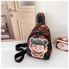 Cartoon Zha Ne Printed Shoulder Chest Bags Anime Peripheral Wallet Children