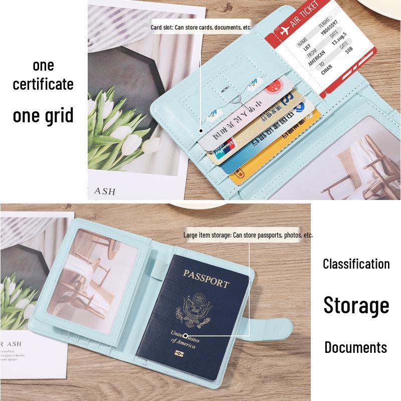 Cross-Border Multi-Card Passport Holder with Passport Clip and Cover
