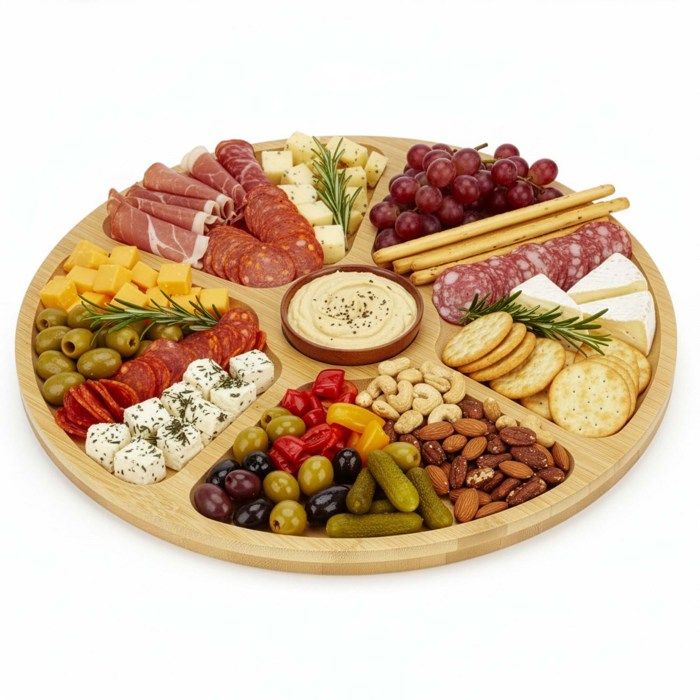Plateau en bambou, rond, 33 cm, pour servir les snacks, plateau tournant