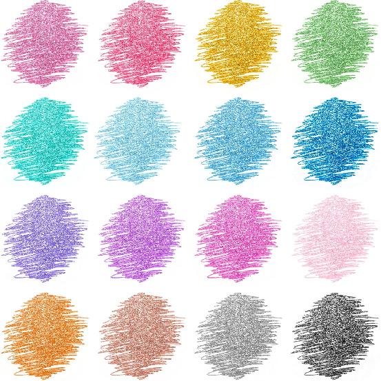Glitter Gel Pens, 16 Colors Glitter Pens, 0.7mm Fine Tip Retractable Colored Sparkle Gel Pens for Adults Journaling Coloring
