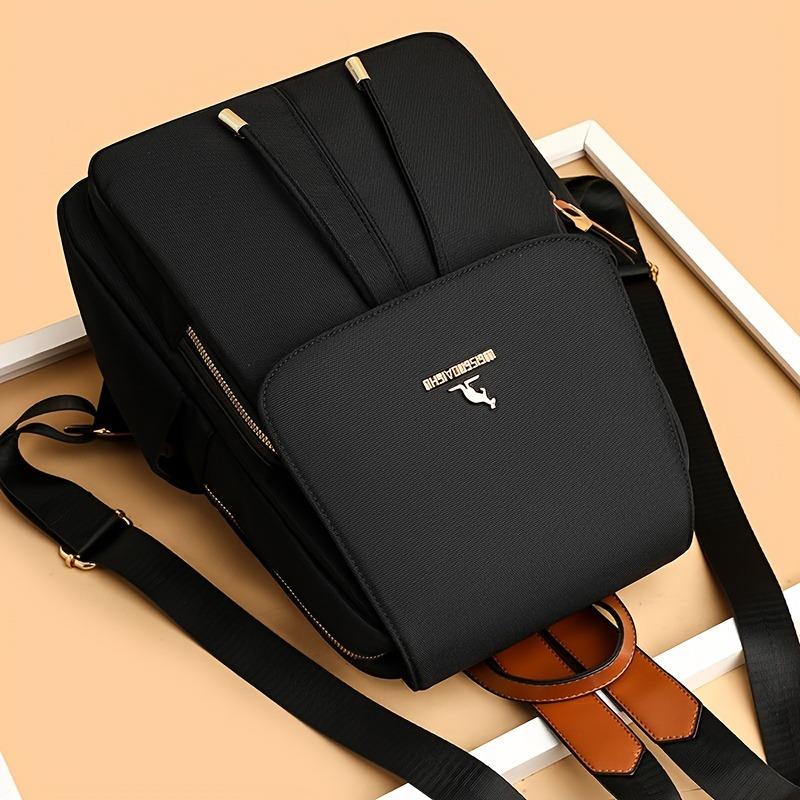 Versatile and Fashion Backpack, Korean Version Large Capacity Women's Backpack, Zipper Closure, Suitable for Travel Commuting
