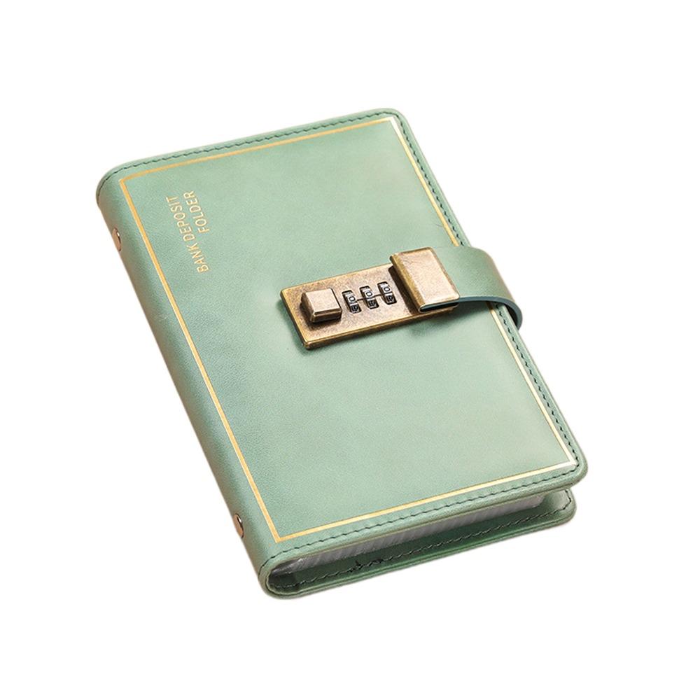 

Блокнот для заощаджень Збережи гроші з кодовим замком, листи для заощаджень для дітей зелений